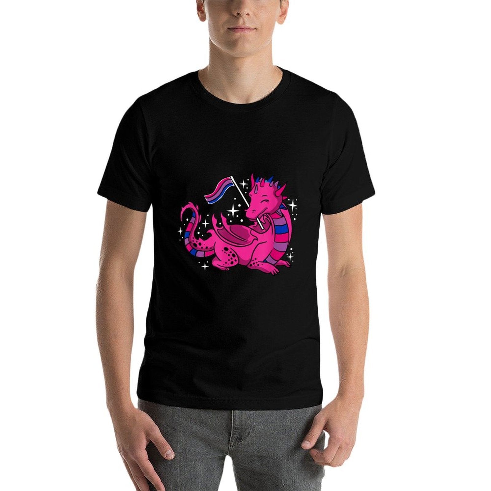 Dragon Bisexual Pride  Wrinkle-resistant T-Shirt