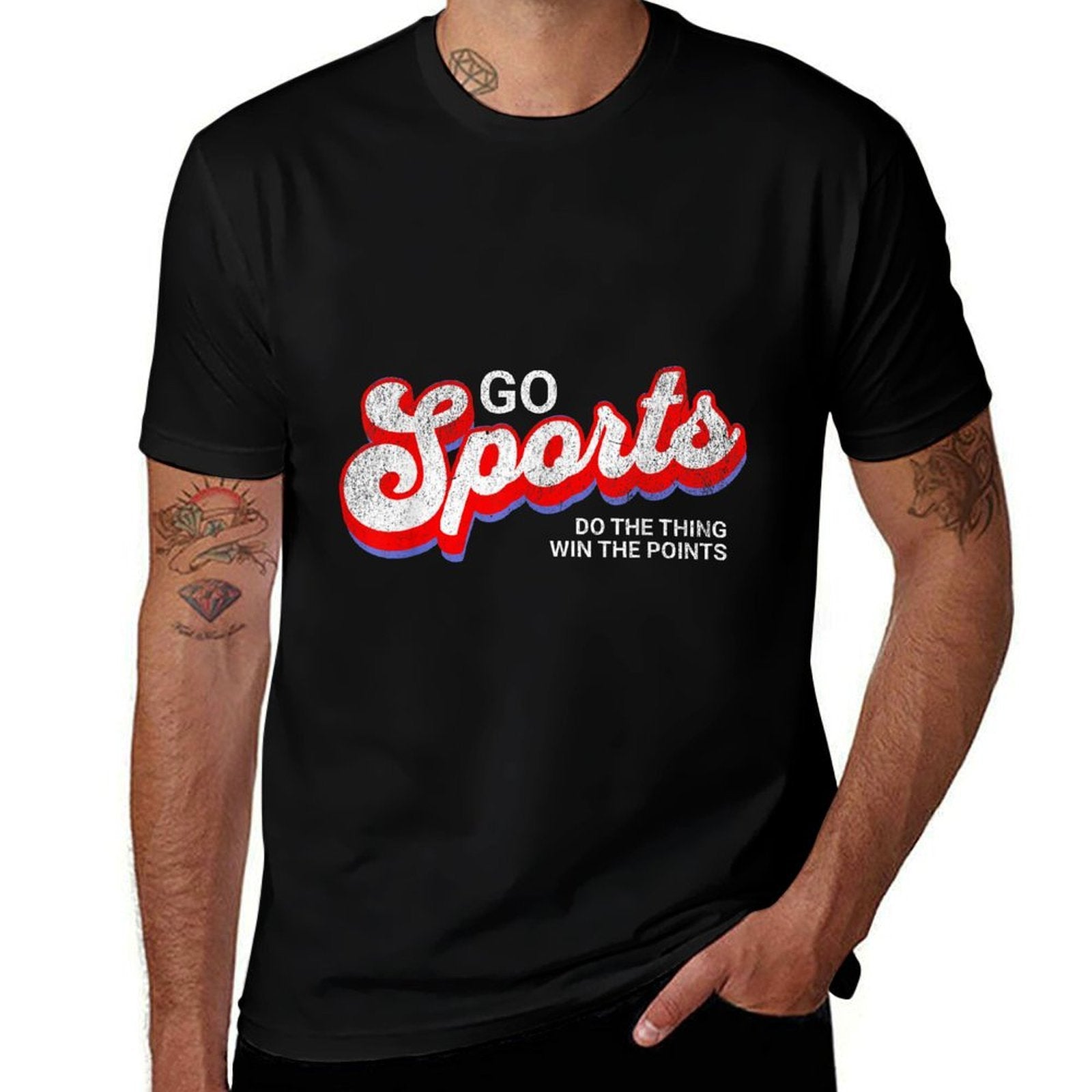 Go Sports Do The Thing Win The Points, Yay Go Sports Team  Trendy Pattern T-Shirt