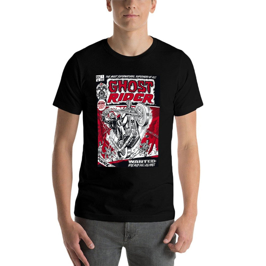 Marvel Ghost Rider Comic Book Cover Print Comfortable T-Shirt