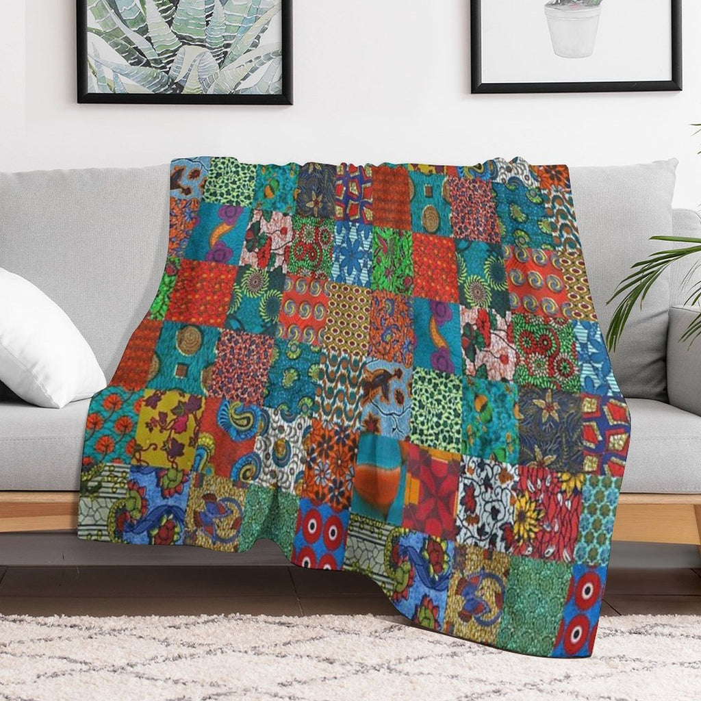 Patch Work Premium Throw Blanket