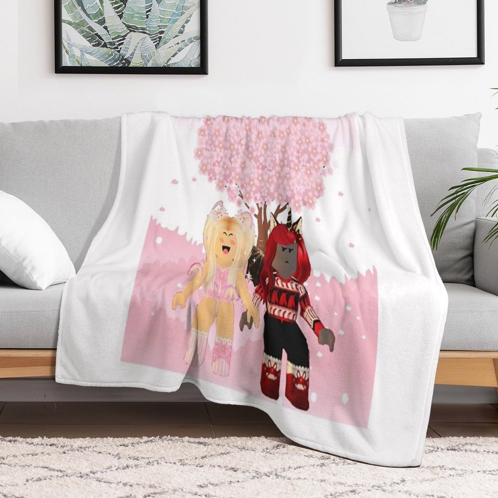 Two Best Friends IamSanna And Moody Wrinkle-free Throw Blanket