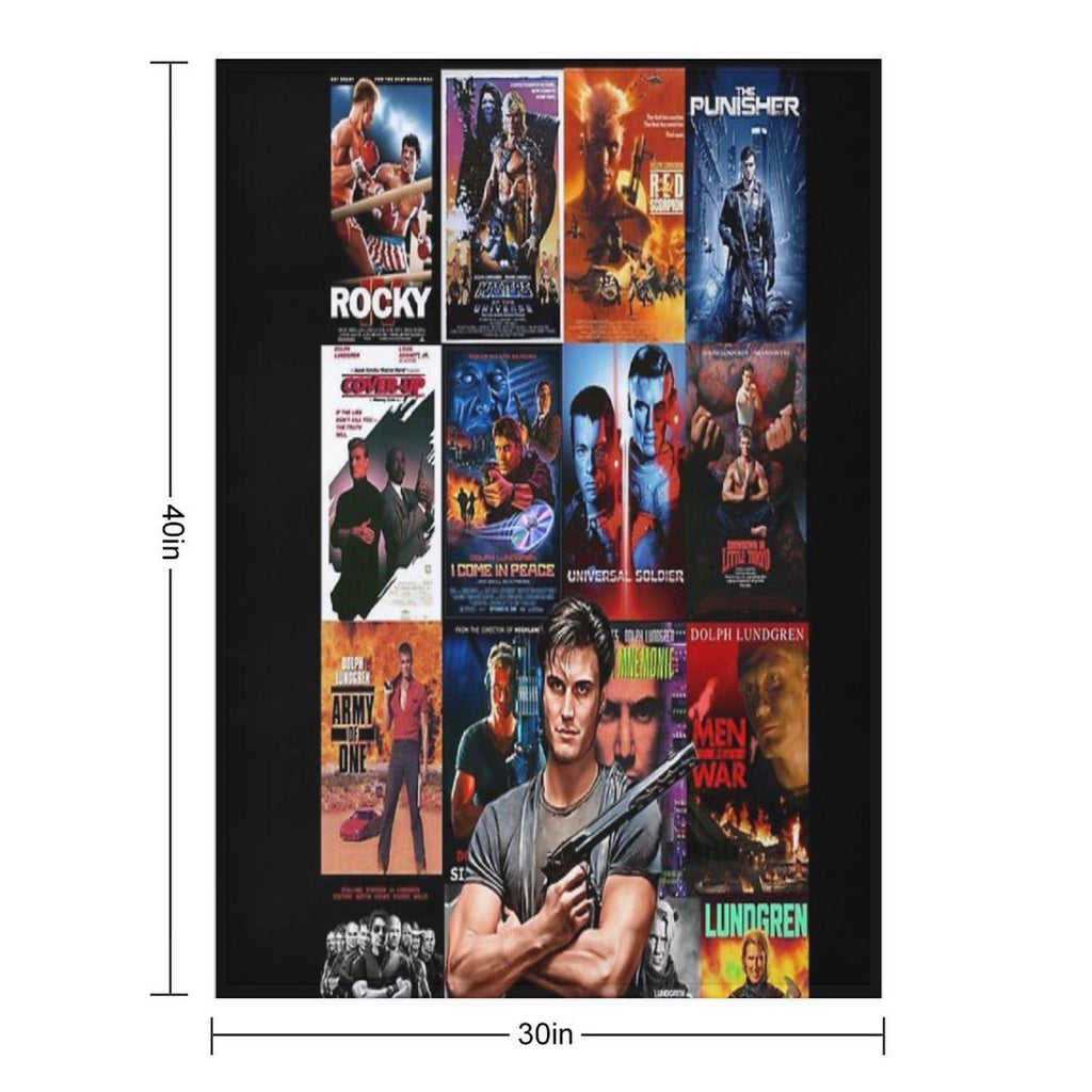Cinema of Dolph Machine-washable Throw Blanket