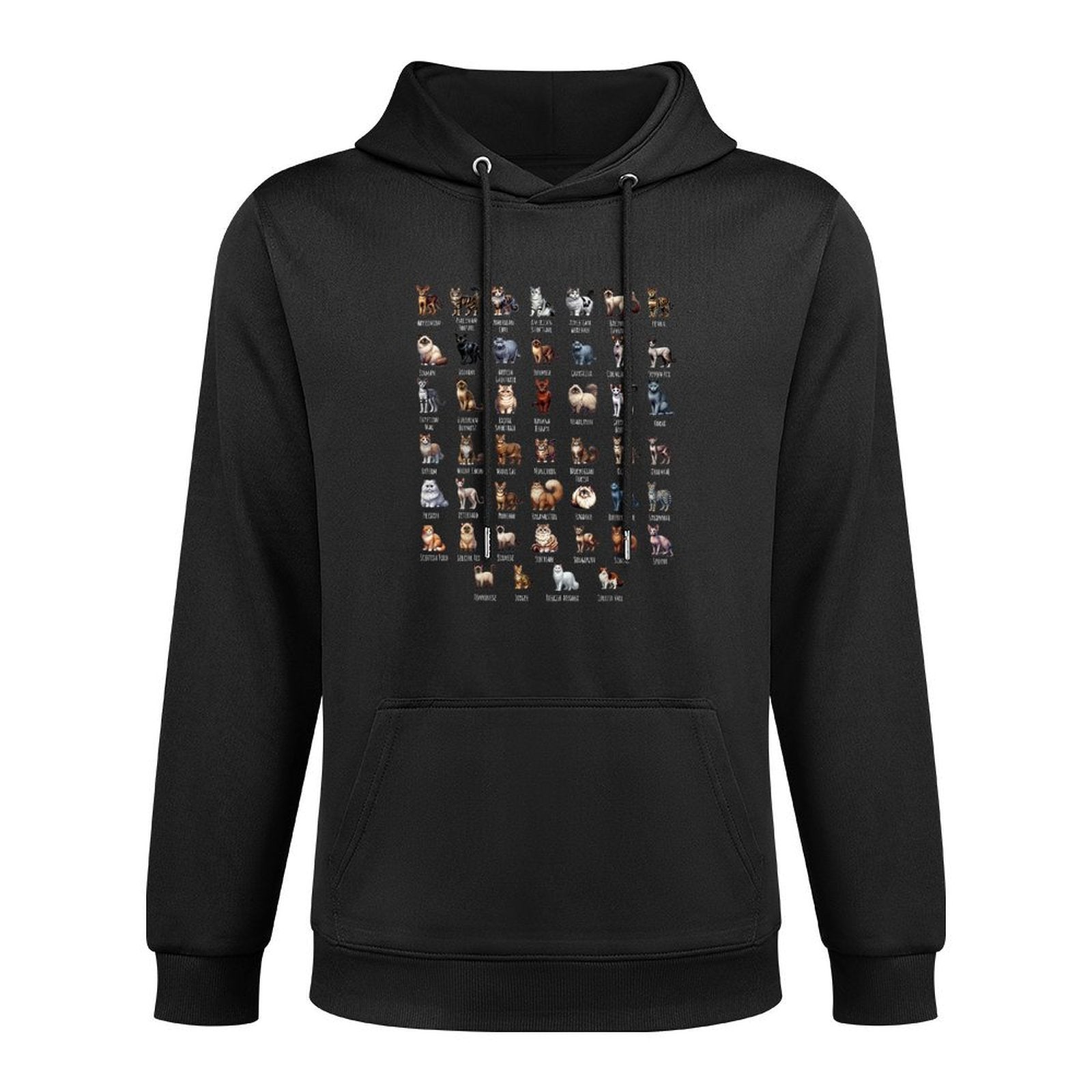 Cat Breeds for Cat Lovers Shrink-Resistant Hoodie