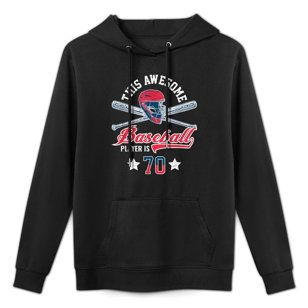 Mens Awesome American Baseball Player 70th Birthday All-Day Comfort Hoodie
