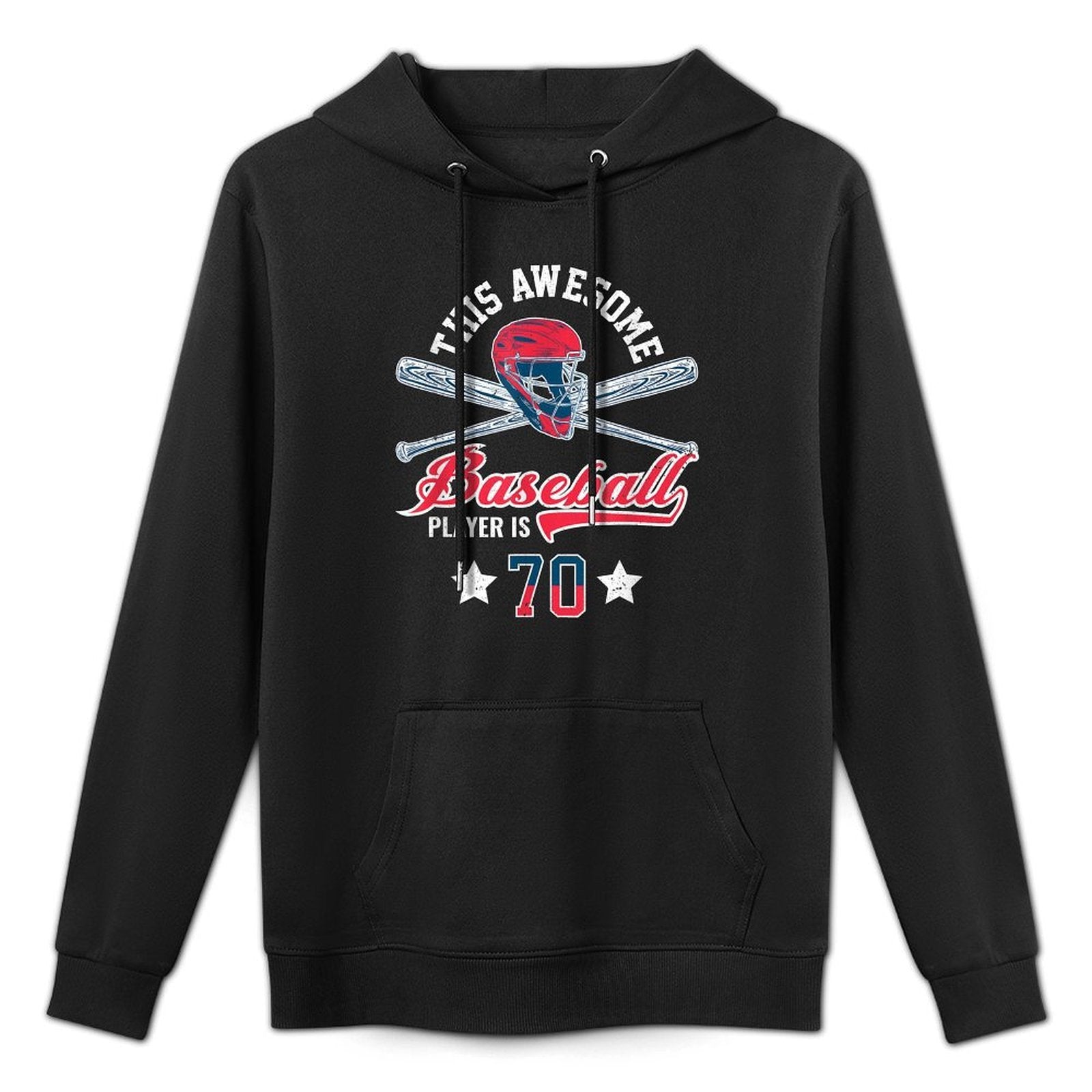 Mens Awesome American Baseball Player 70th Birthday All-Day Comfort Hoodie