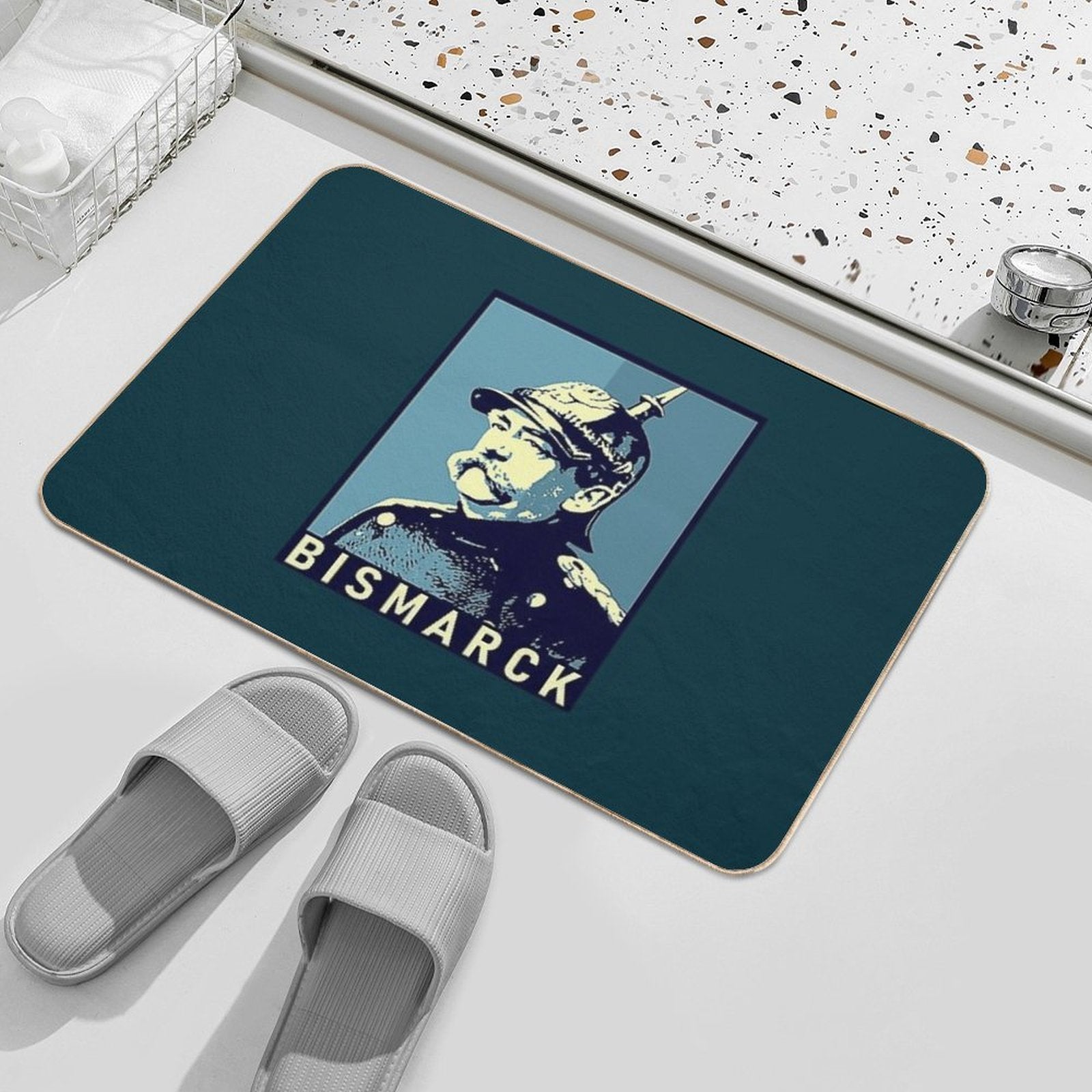 Otto Von Bismarck  Fade-Resistant Bath Mat