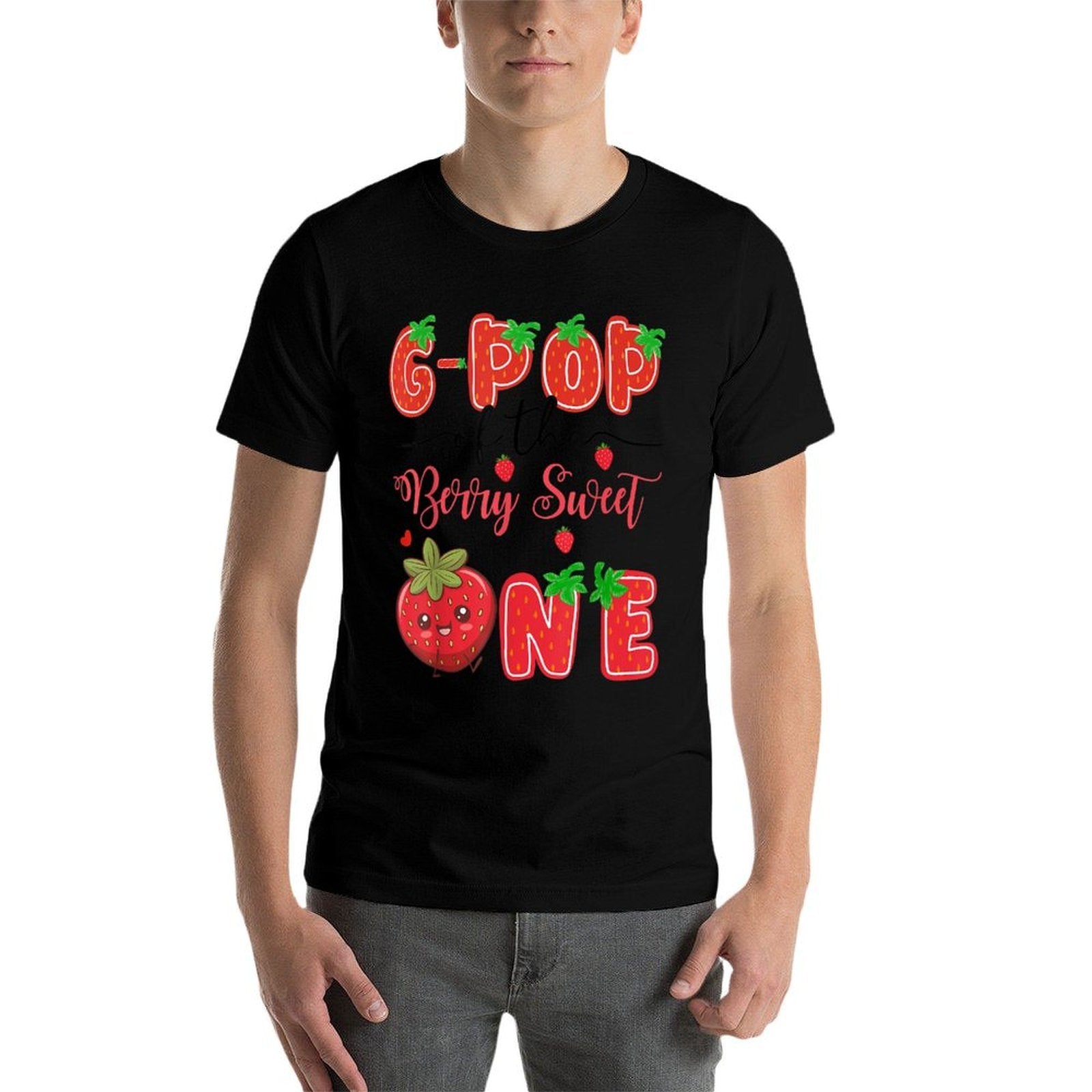 G-Pop Of The Berry Sweet One Strawberry 1St Birthday  Graphic-printed T-Shirt
