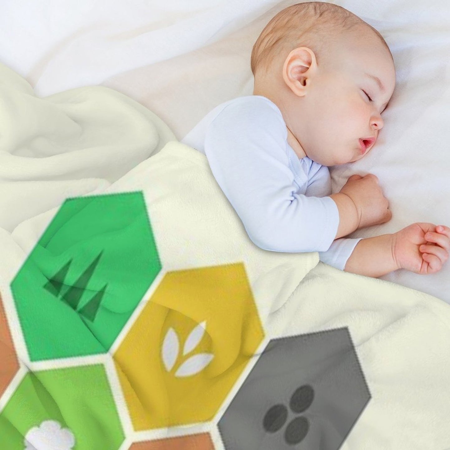 Minimalist Settlers Tile Board Games Easy Care Throw Blanket