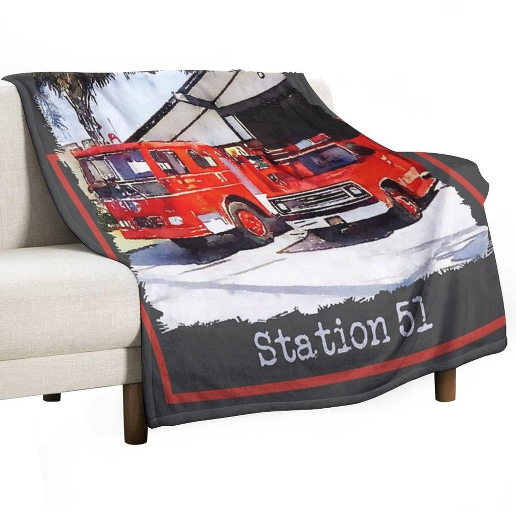 Station 51, Emergency TV Show Gift-ready Throw Blanket