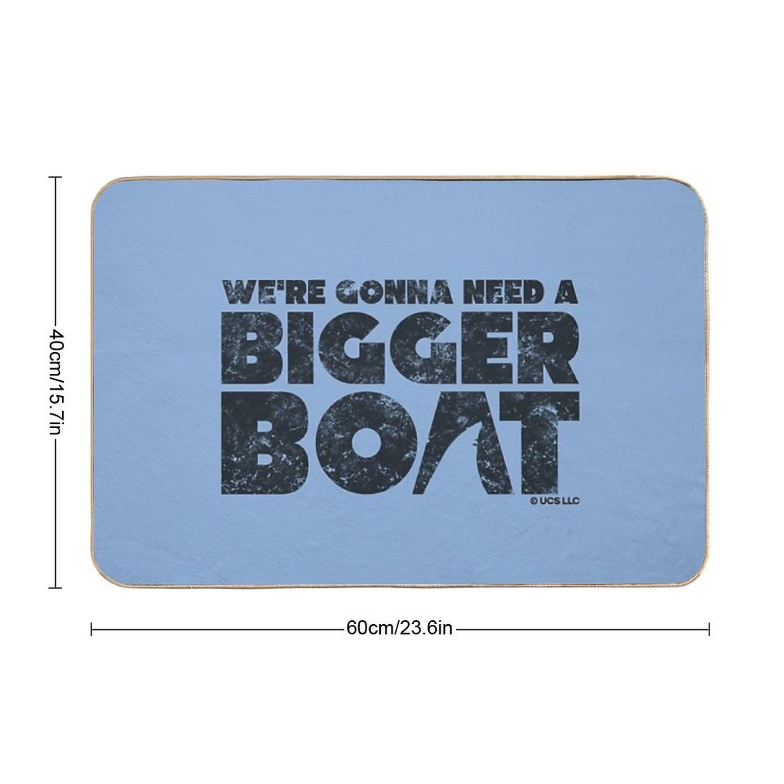 Jaws Movie Bigger Boat Quote. Birthday Party Gifts. Officially Licensed Merch.  Multi-Purpose Bath Mat