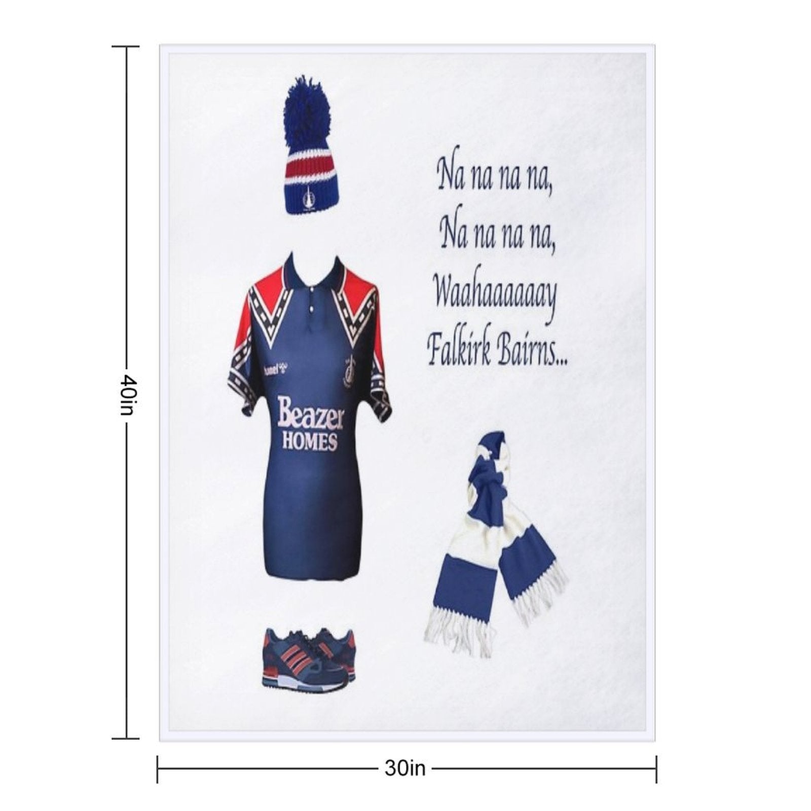 Falkirk Fc Compact Throw Blanket