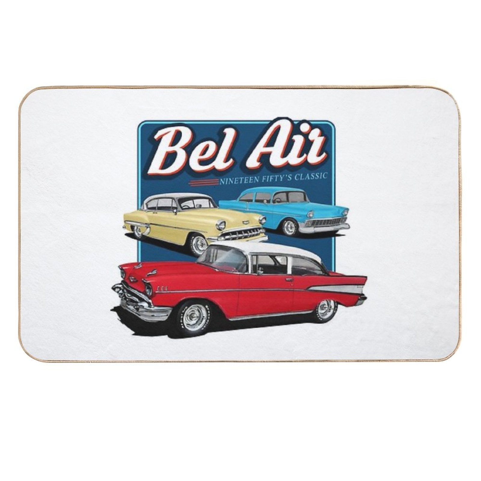 Three Bel Airs Durable Bath Mat