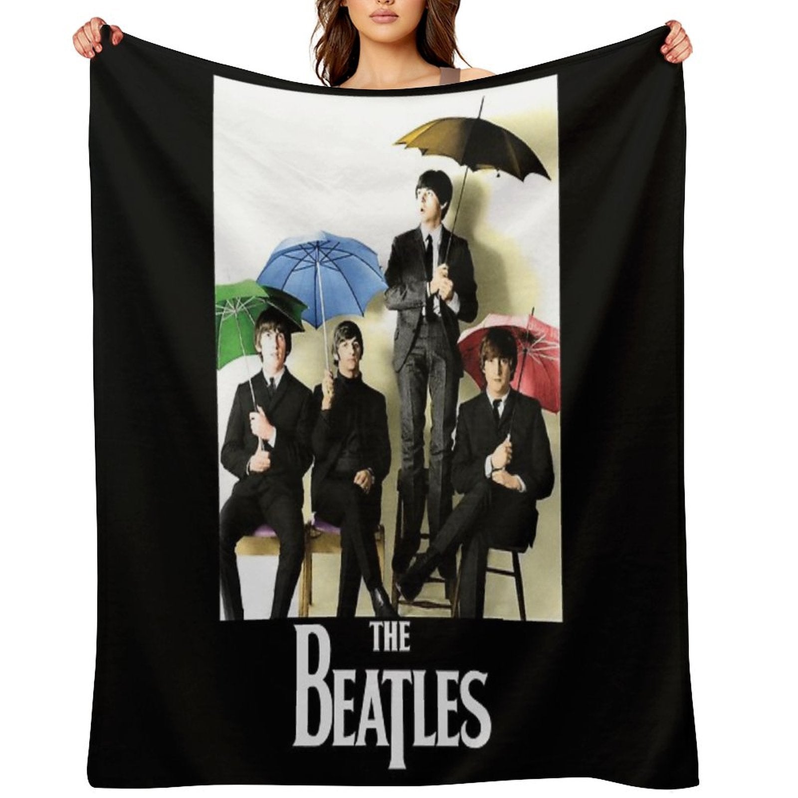 Beatles 65 Classic Umbrellas Raglan Shirt Anti-pilling Throw Blanket