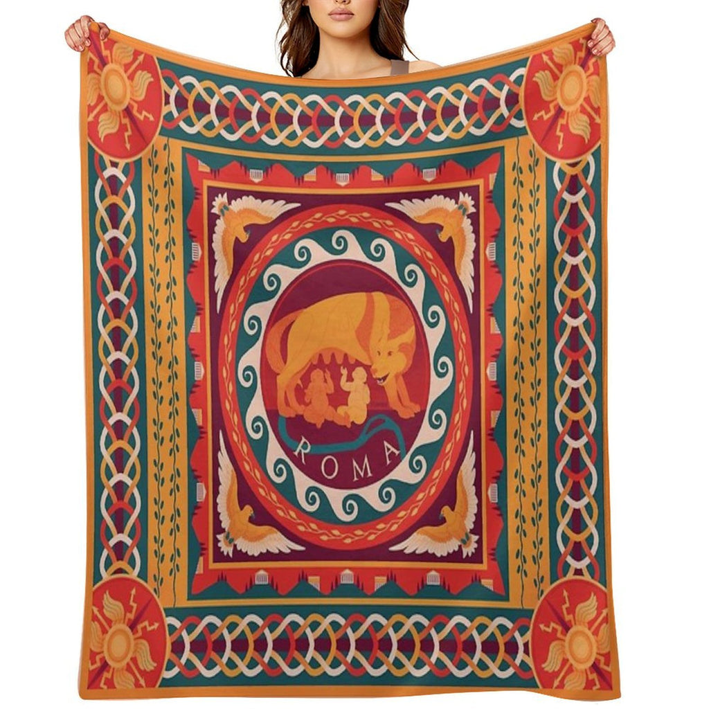 Roma Mosaic Premium Throw Blanket