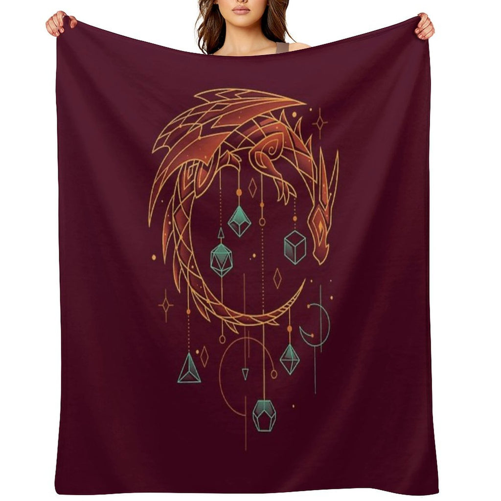 Draconic Dice Keeper - Roleplayer Gamer All-season Throw Blanket