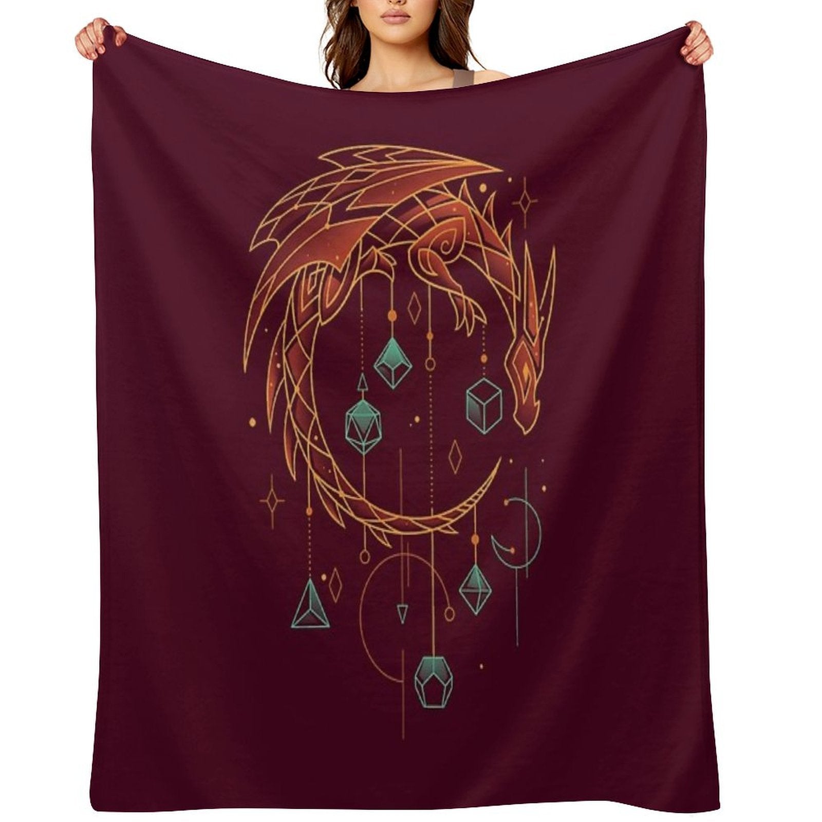 Draconic Dice Keeper - Roleplayer Gamer All-season Throw Blanket