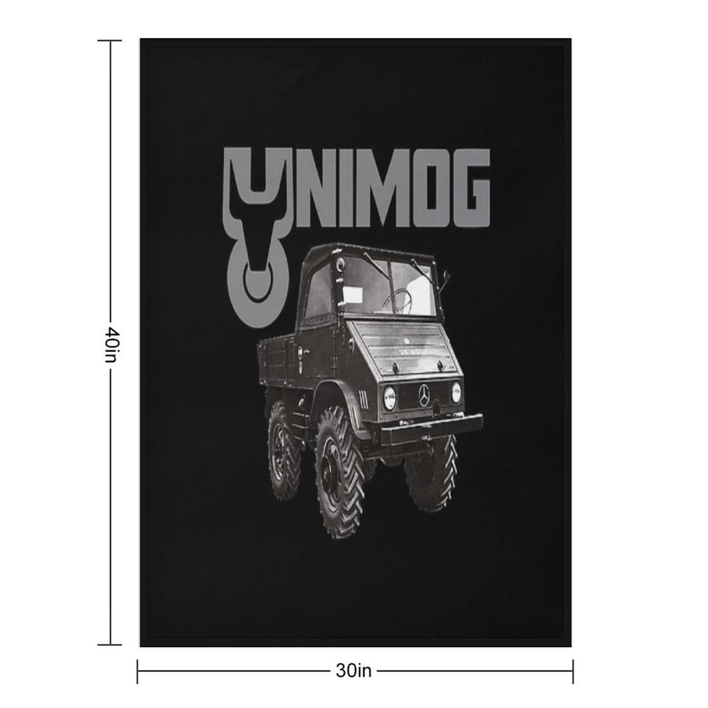 UNIMOG Oldschool (on Black) Comfort Throw Blanket