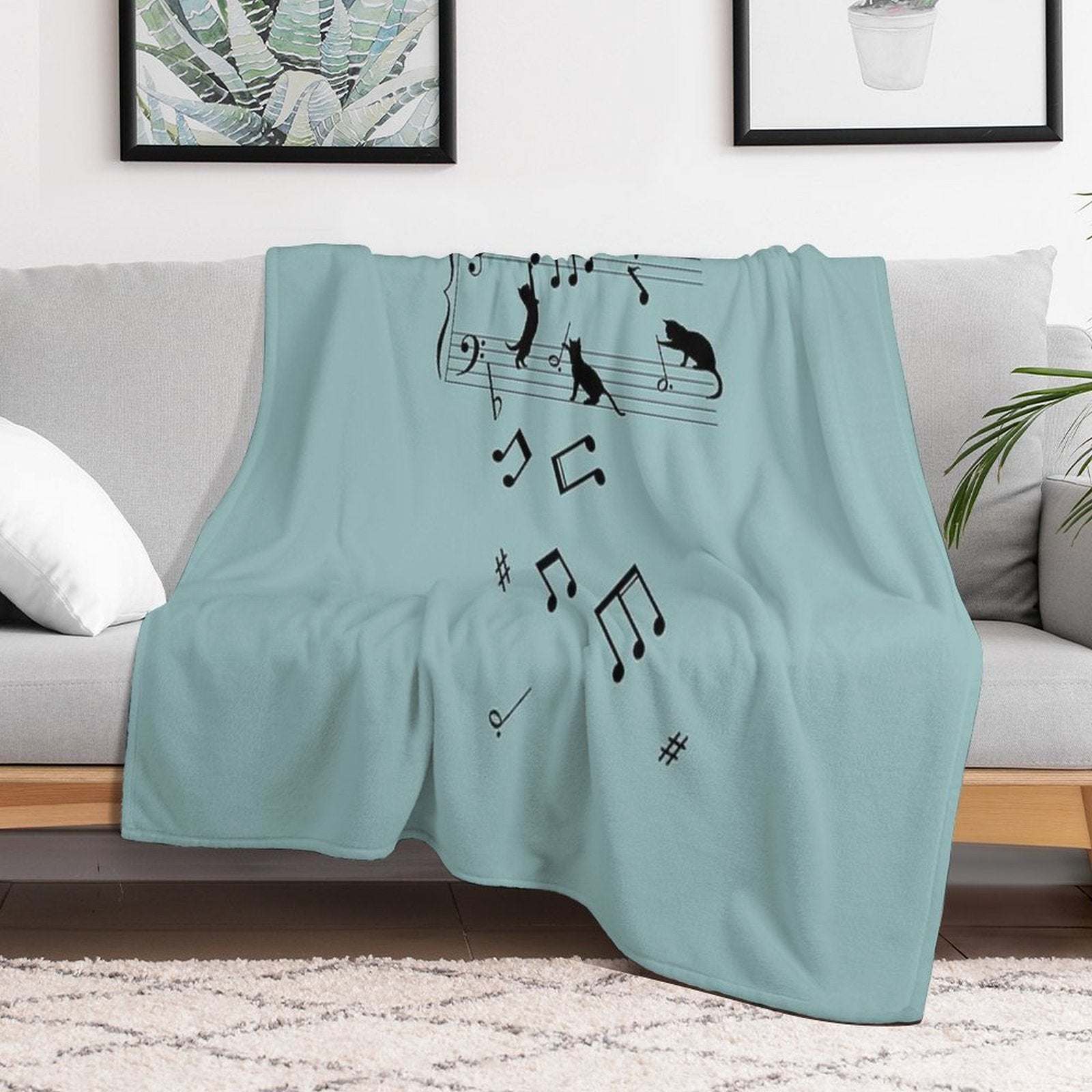 Musical Cats Versatility Throw Blanket
