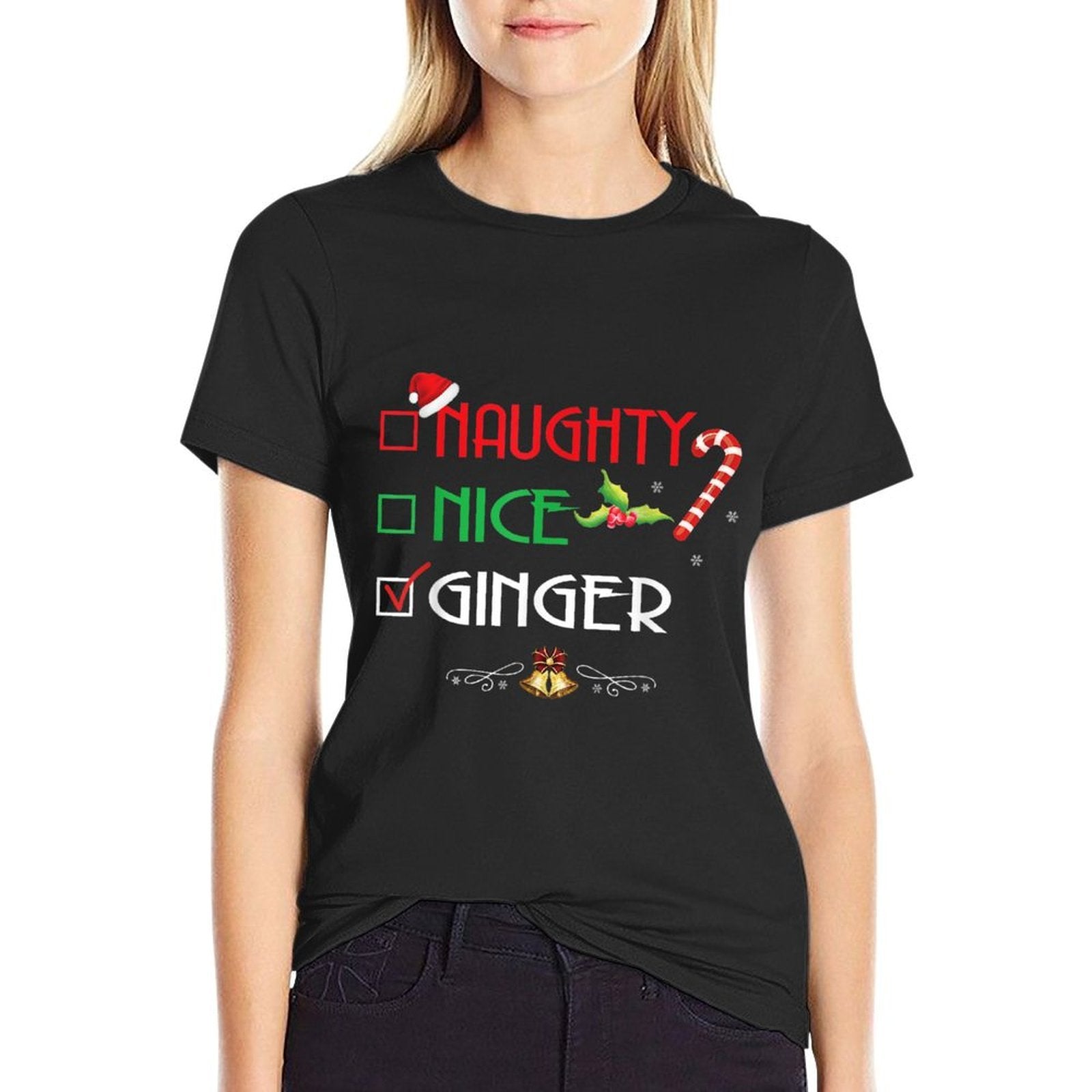 Nice Naughty Ginger Group Matching Christmas Gifts  Odor-resistant T-Shirt