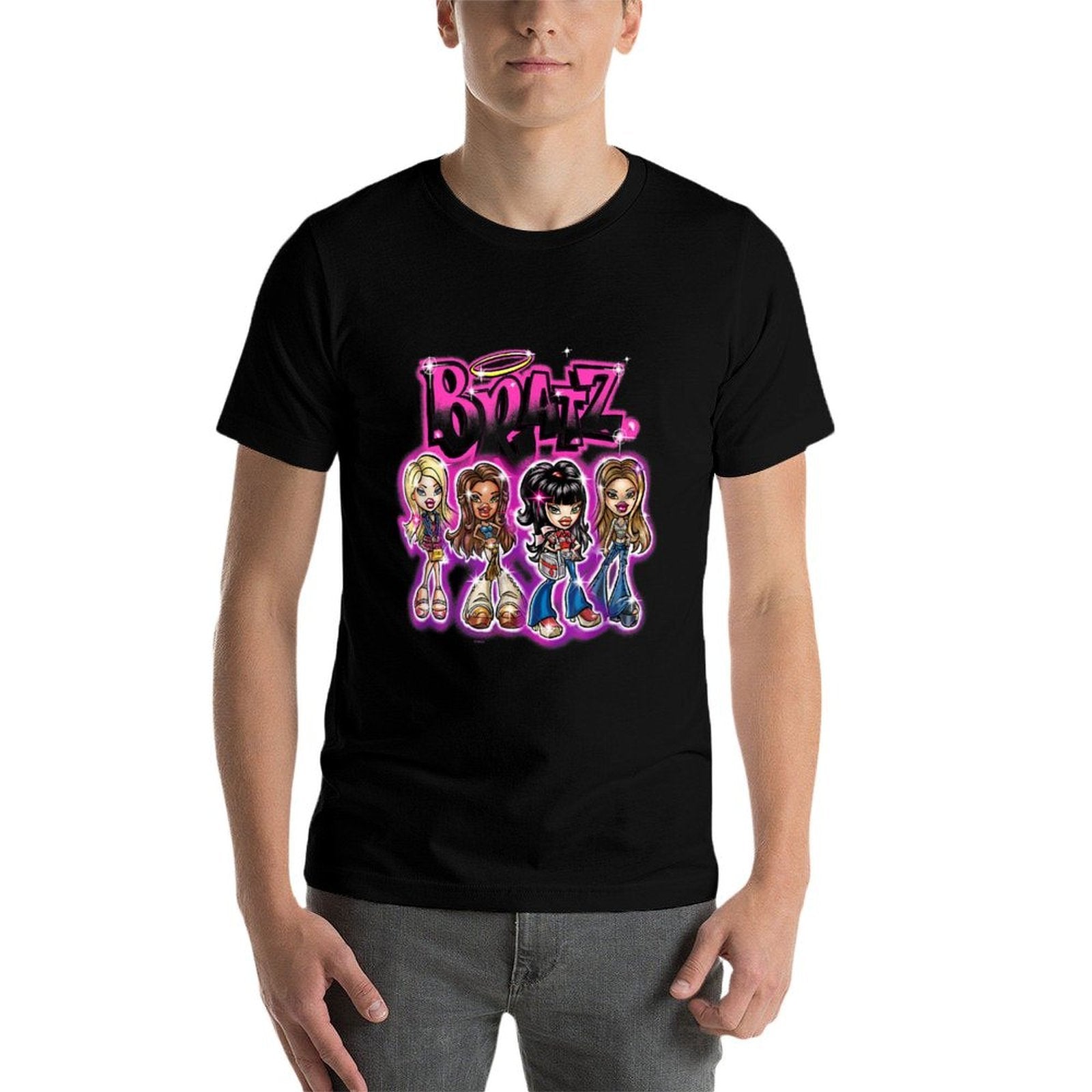 Bratz Dolls With Style Group Shot Retro Big Chest Poster  Durable T-Shirt