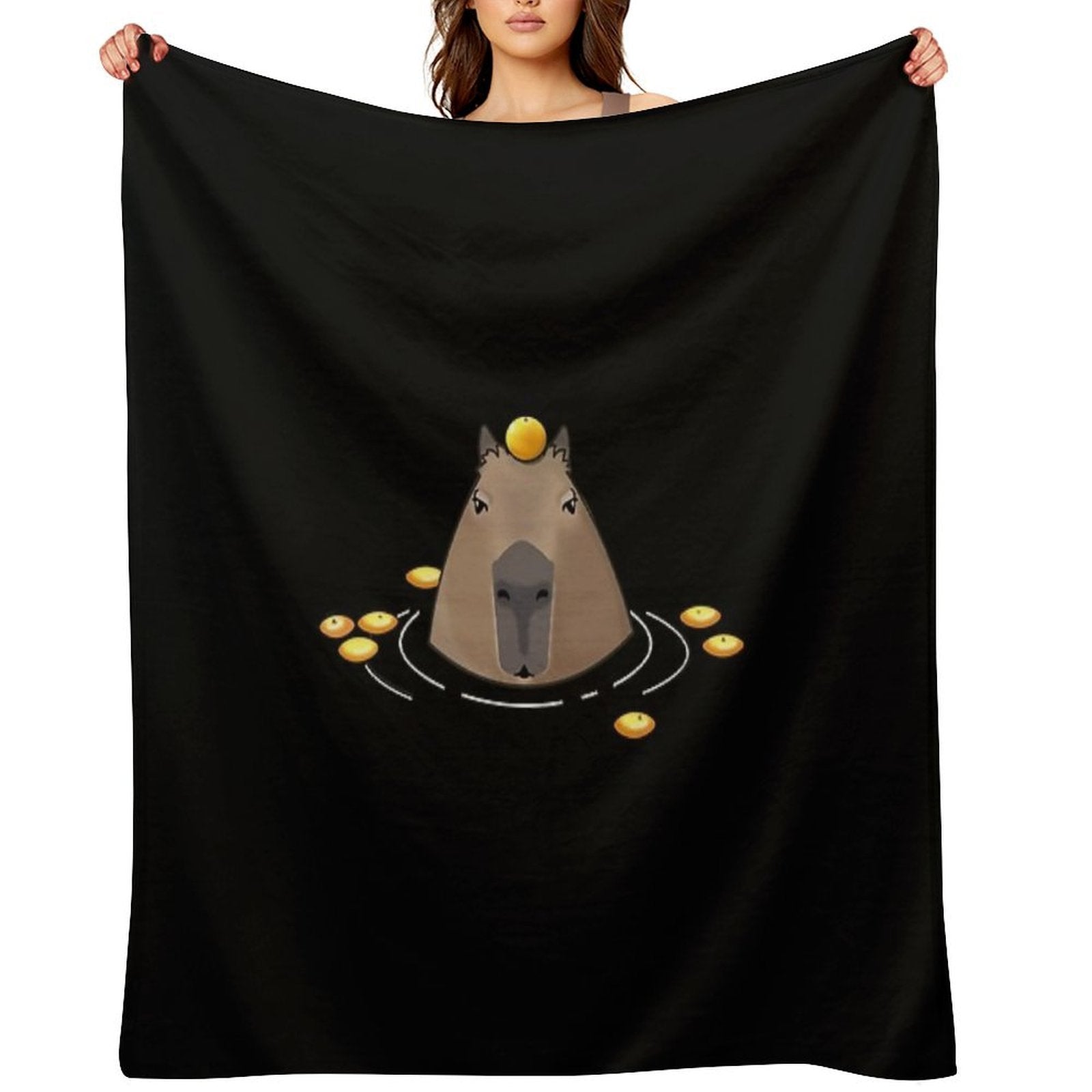 Capybara Eco-conscious Throw Blanket