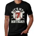 Kids 7th Baseball Birthday Party Boys Sport Fan 7 Years Old  Odor-resistant T-Shirt
