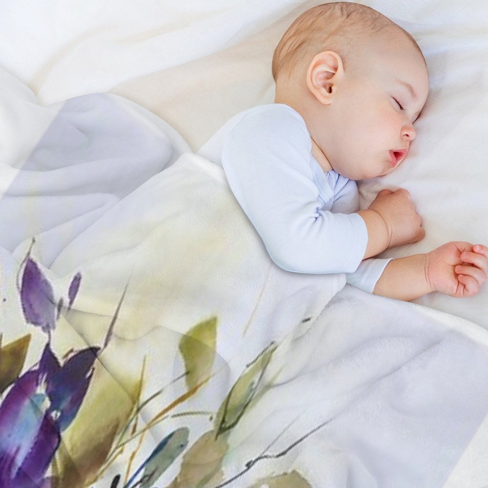 Beauty in Blue Eco-conscious Throw Blanket