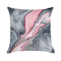 Blush Rose Marble - Pastel Pinks, Grey And Silver Soft Durable Construction Throw Pillow