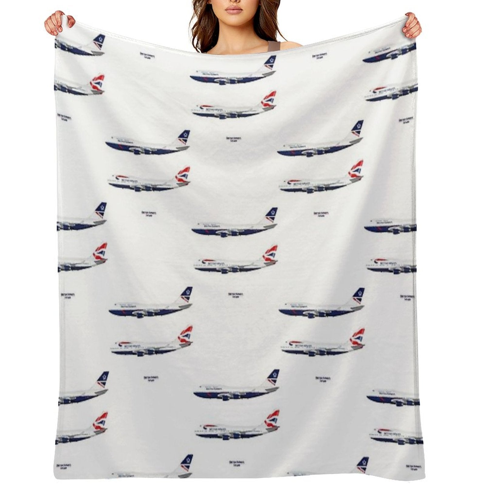 British Airways 747s Compact Throw Blanket