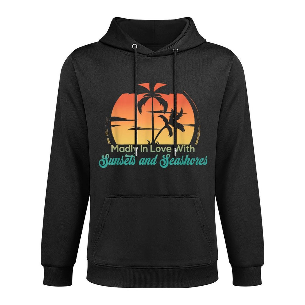Retro Madly In Love With Sunsets And Seashores Customizable Surface Hoodie
