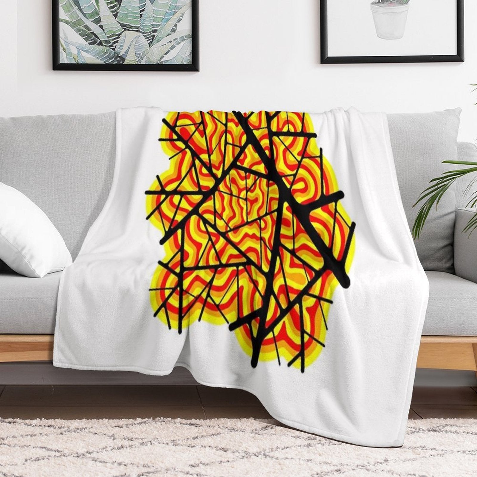 Highways to Hell - Original Artwork Wrinkle-free Throw Blanket
