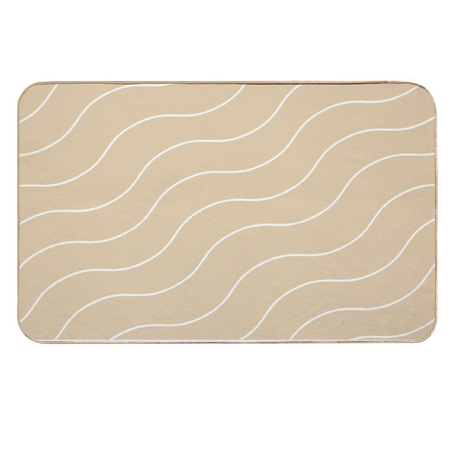 Cute Brown Squiggly Lines Aesthetic Items  Multi-Purpose Bath Mat