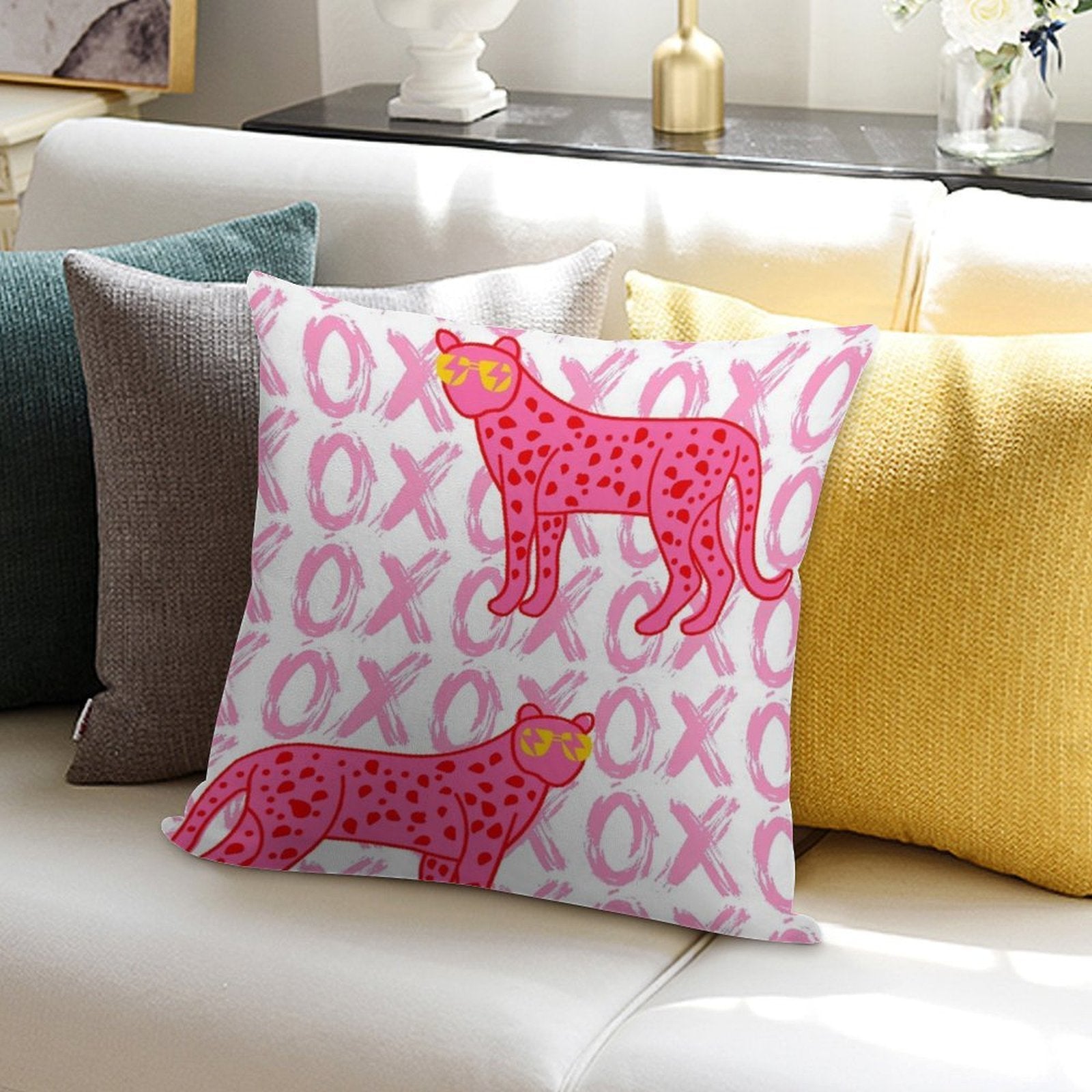 Cheetah Xoxo Soft Easy Maintenance Throw Pillow