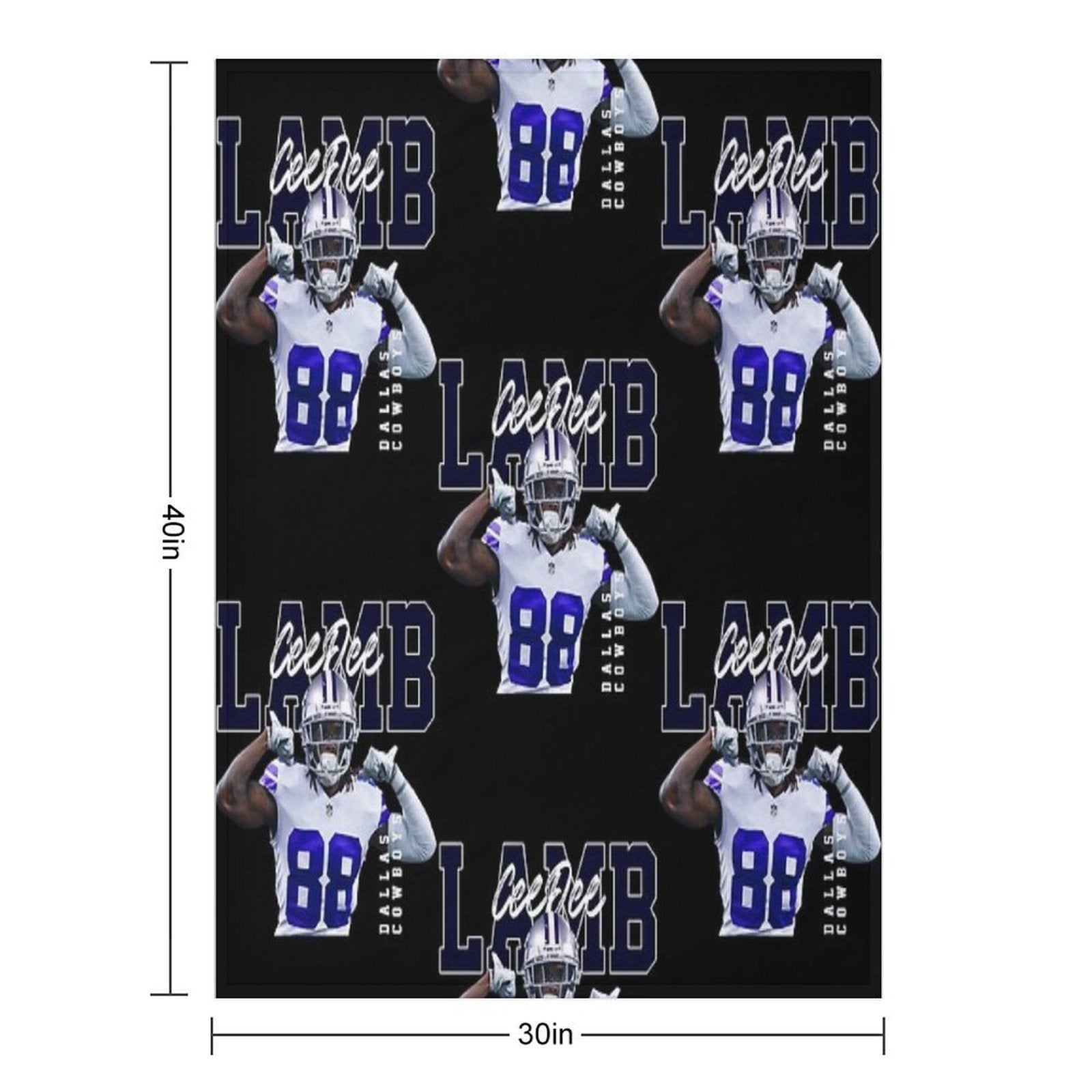 Ceedee-Lamb-DallasCowboys-Football-Players Lightweight Throw Blanket