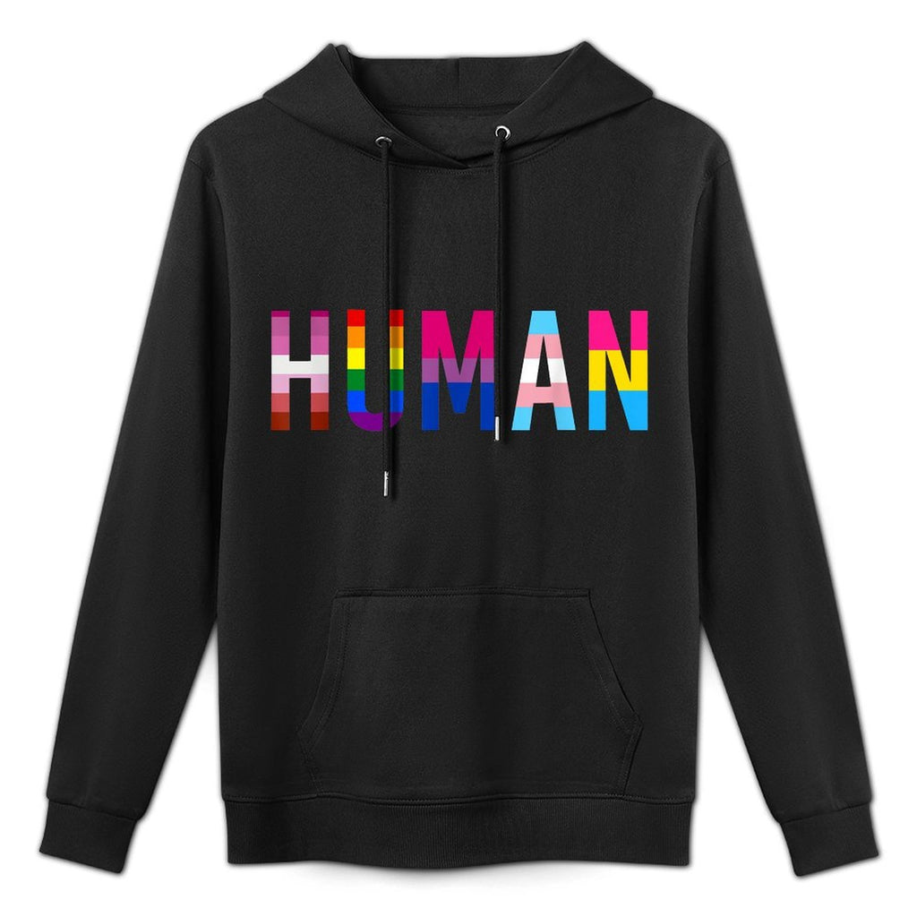 HUMAN LGBT Gay Pride Month Transgender Rainbow Lesbian Machine Washable Hoodie