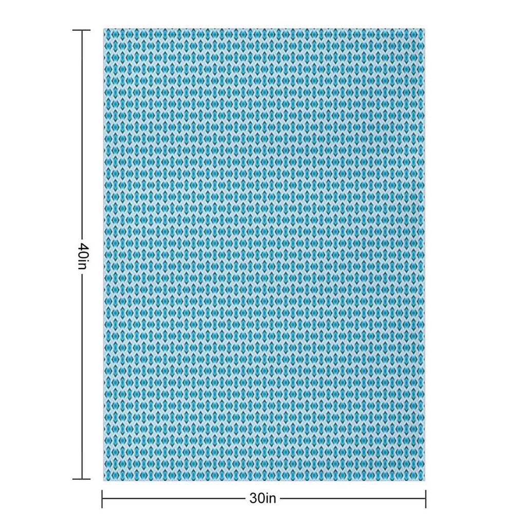 Overlapping Aqua Blue Diamonds Quick-dry Throw Blanket