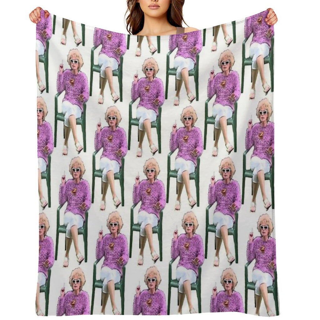Kath And Kim Kath Having A Smoke Comfort Throw Blanket