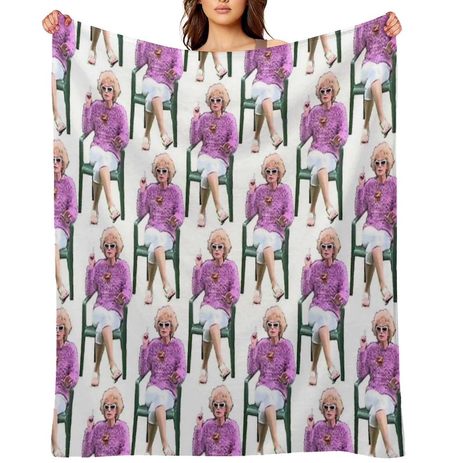 Kath And Kim Kath Having A Smoke Comfort Throw Blanket