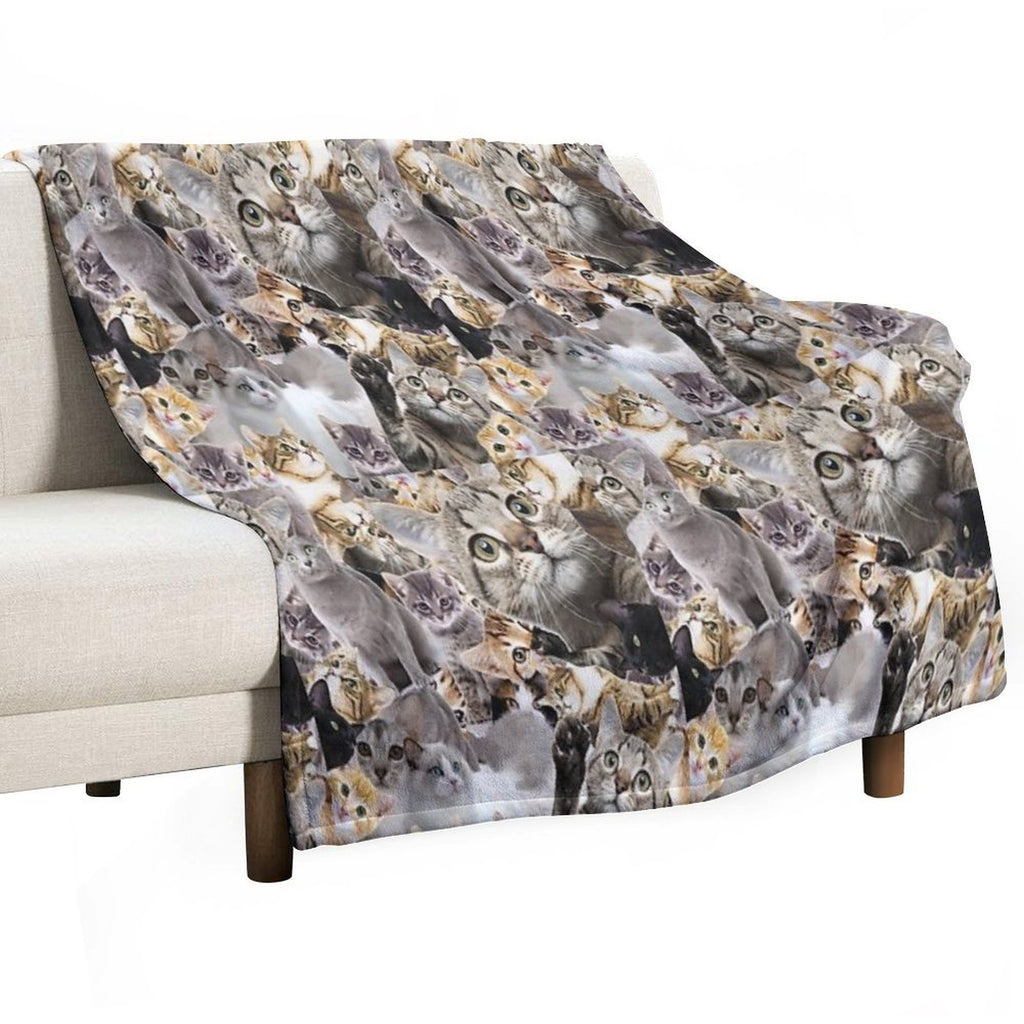 I LOVE CATS Easy Care Throw Blanket