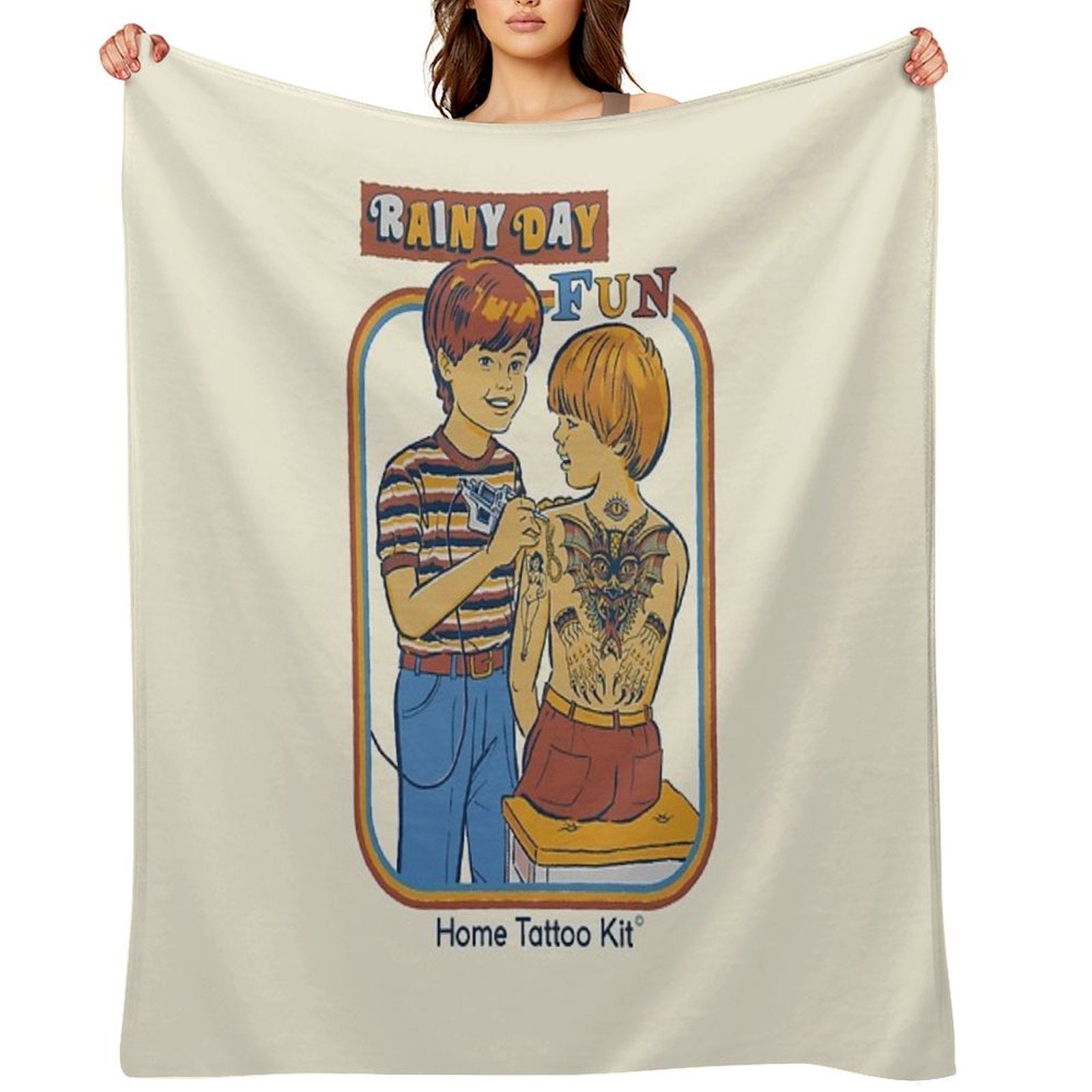 Rainy Day Fun Comfort Throw Blanket