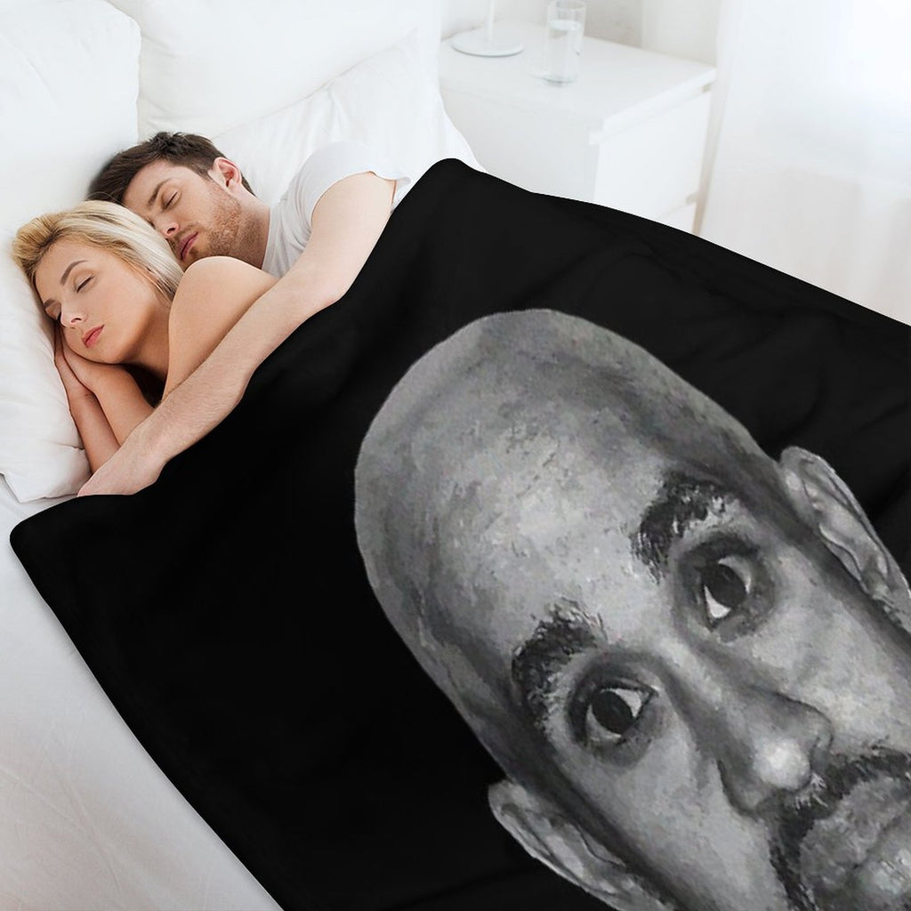Bald Derrick White Funny Vintage Face Lightweight Throw Blanket