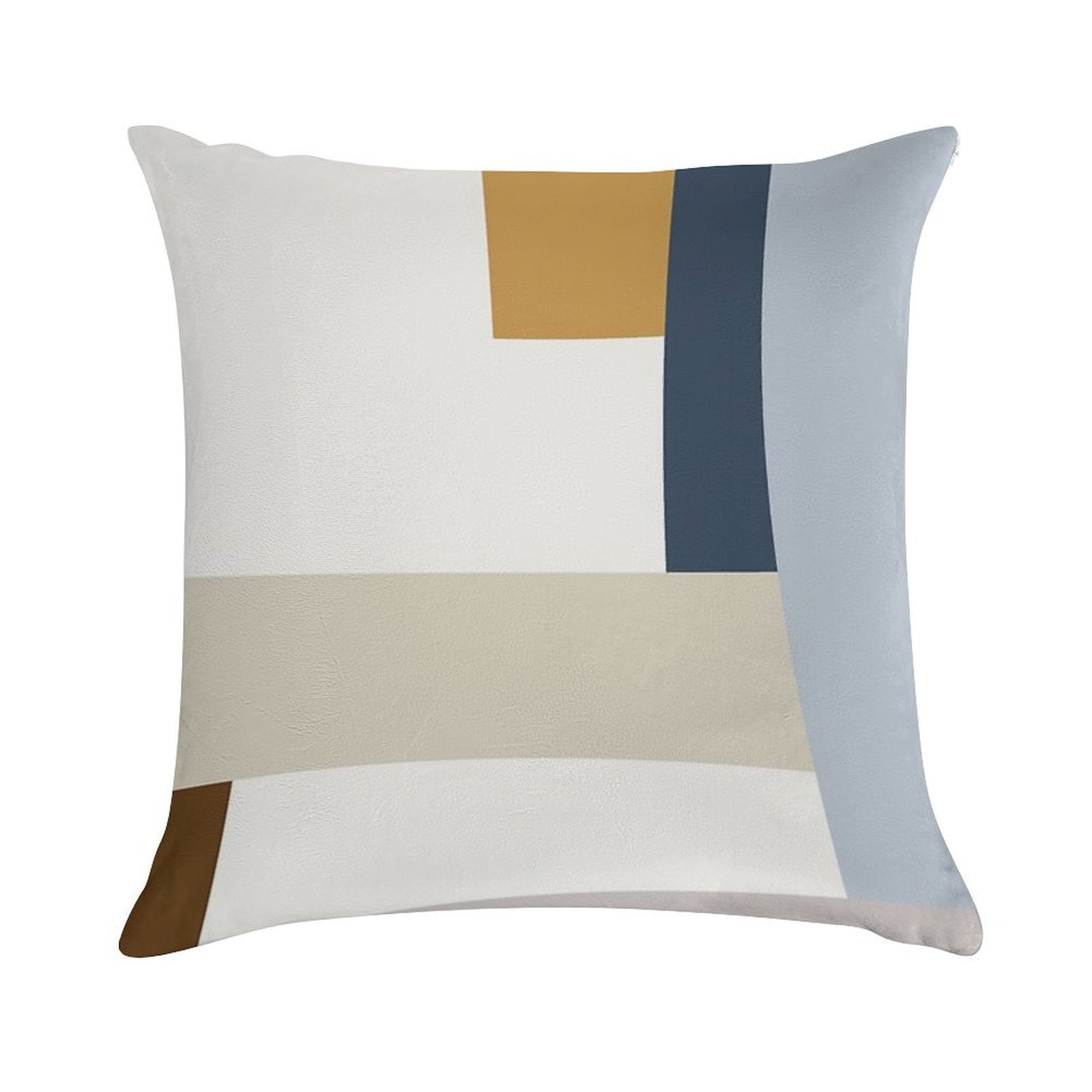 Mid Century Modern Minimal Vintage Pattern Scandinavian Inspired Colorfield Geometric Abstract Art Poster Soft Bedroom Essential Throw Pillow