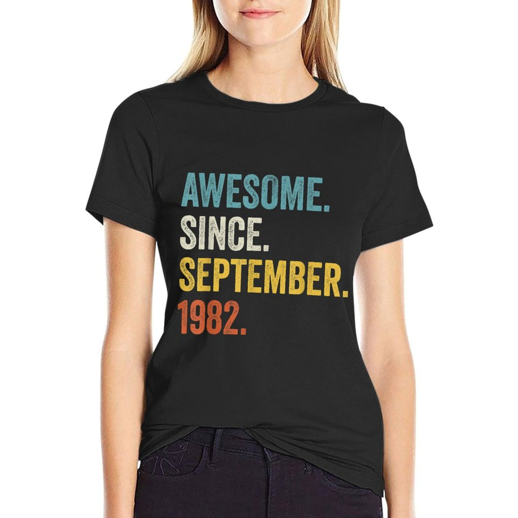 40 Years Old Awesome Since September 1982 40th Birthday  Breathable T-Shirt