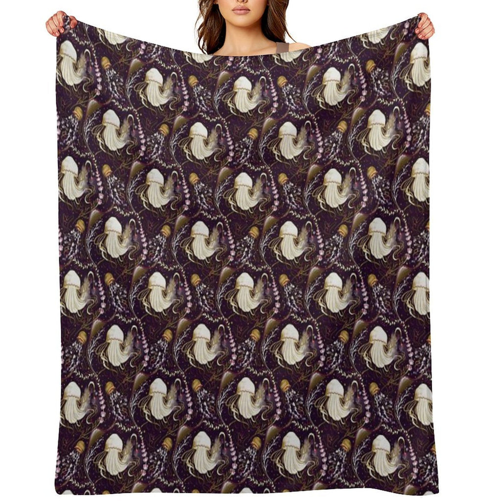 Jellyfish Plush Throw Blanket