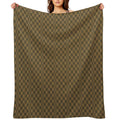 Lola Brown Check Quick-dry Throw Blanket
