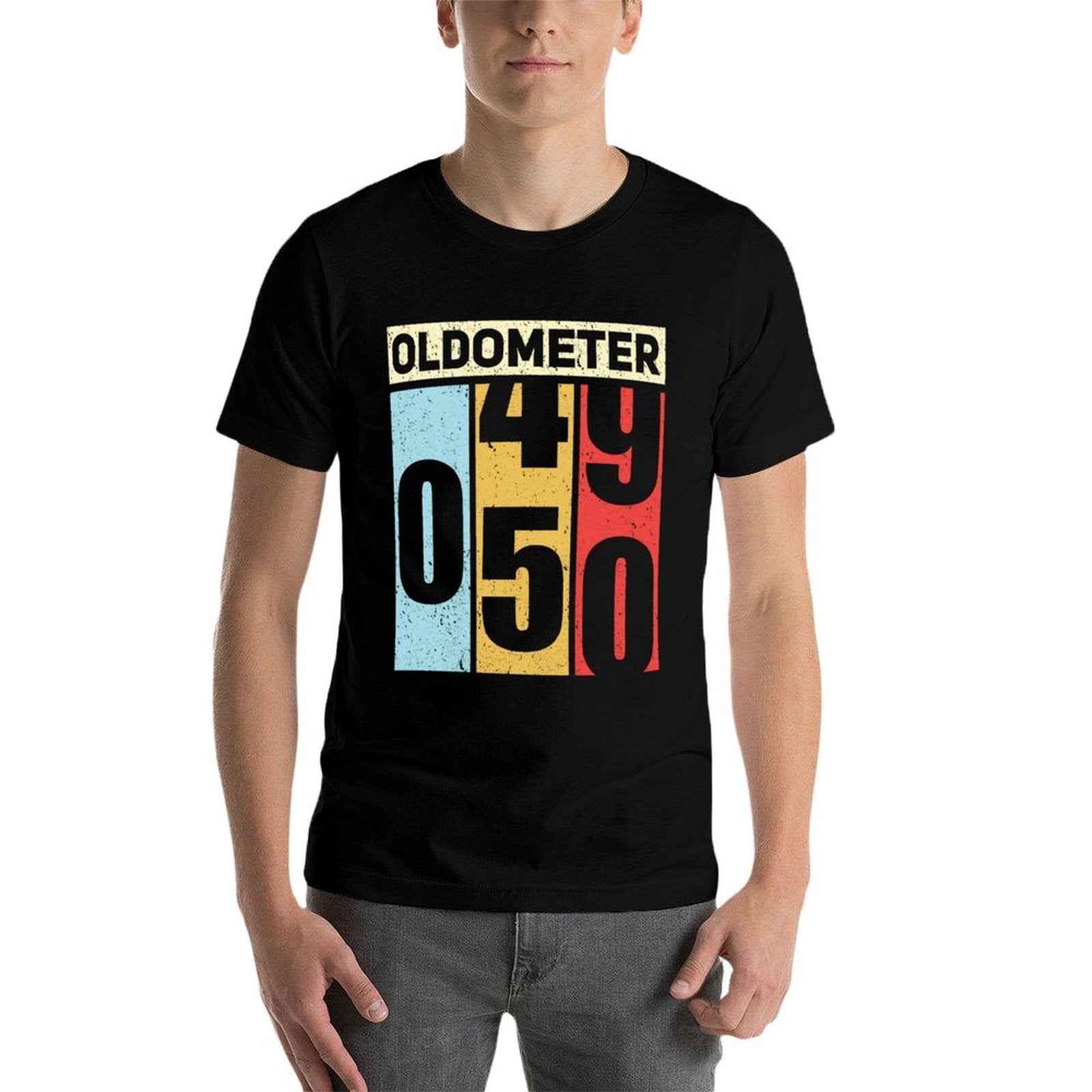 Oldometer 49-50 Funny 50th Birthday Odometer Gift Oldometer  Lightweight T-Shirt
