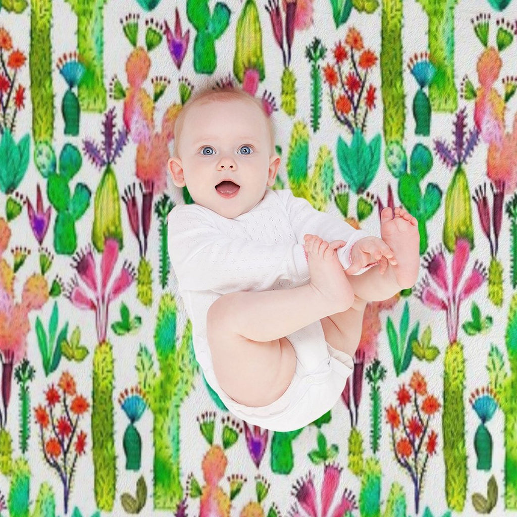 Cacti Garden Quick-dry Throw Blanket