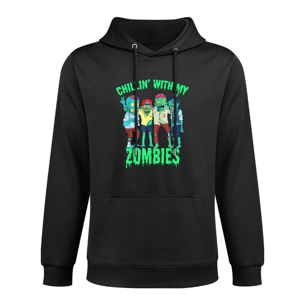 Chillin with My Zombies Halloween Boys Kids Zombie Pilling-Resistant Hoodie