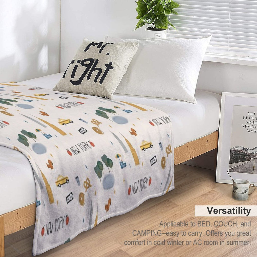 New York City Poster Easy Care Throw Blanket