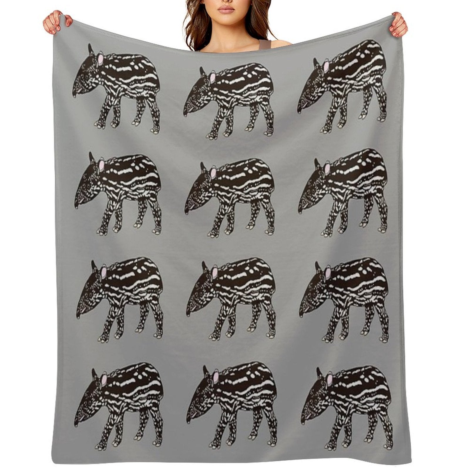 Baby Tapir Compact Throw Blanket